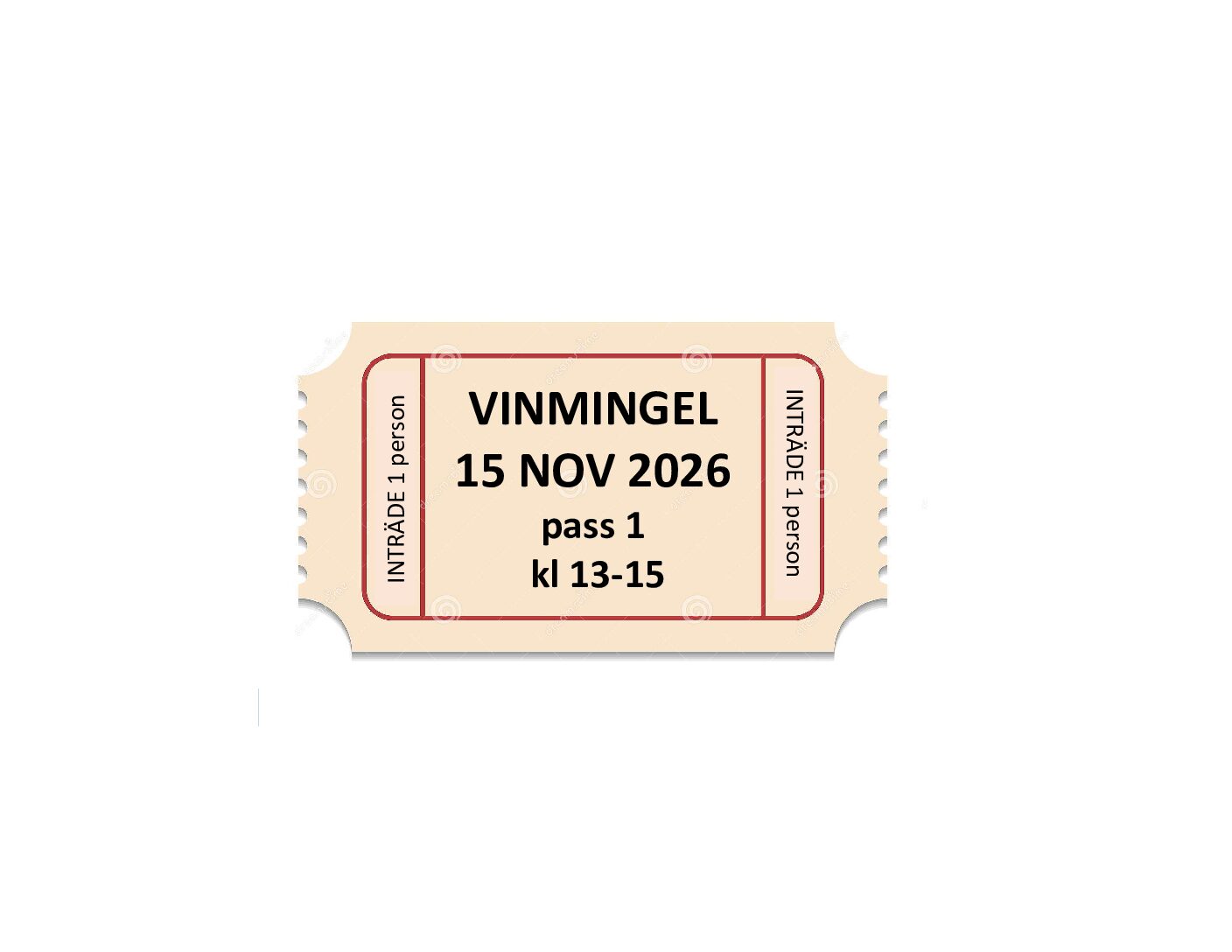 Inträde Vinmingel Pass 1 den 15 november 2026